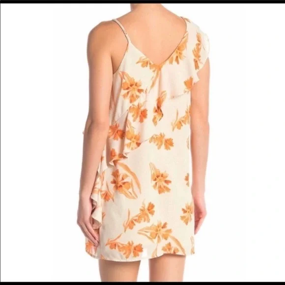 Collective concept orange/white floral dress Med - Picture 2 of 7